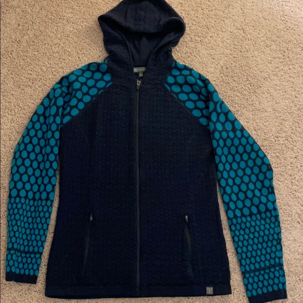 Title Nine Super Power zip cardigan size large EUC